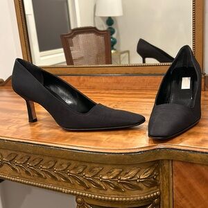 Vintage raw silk heels